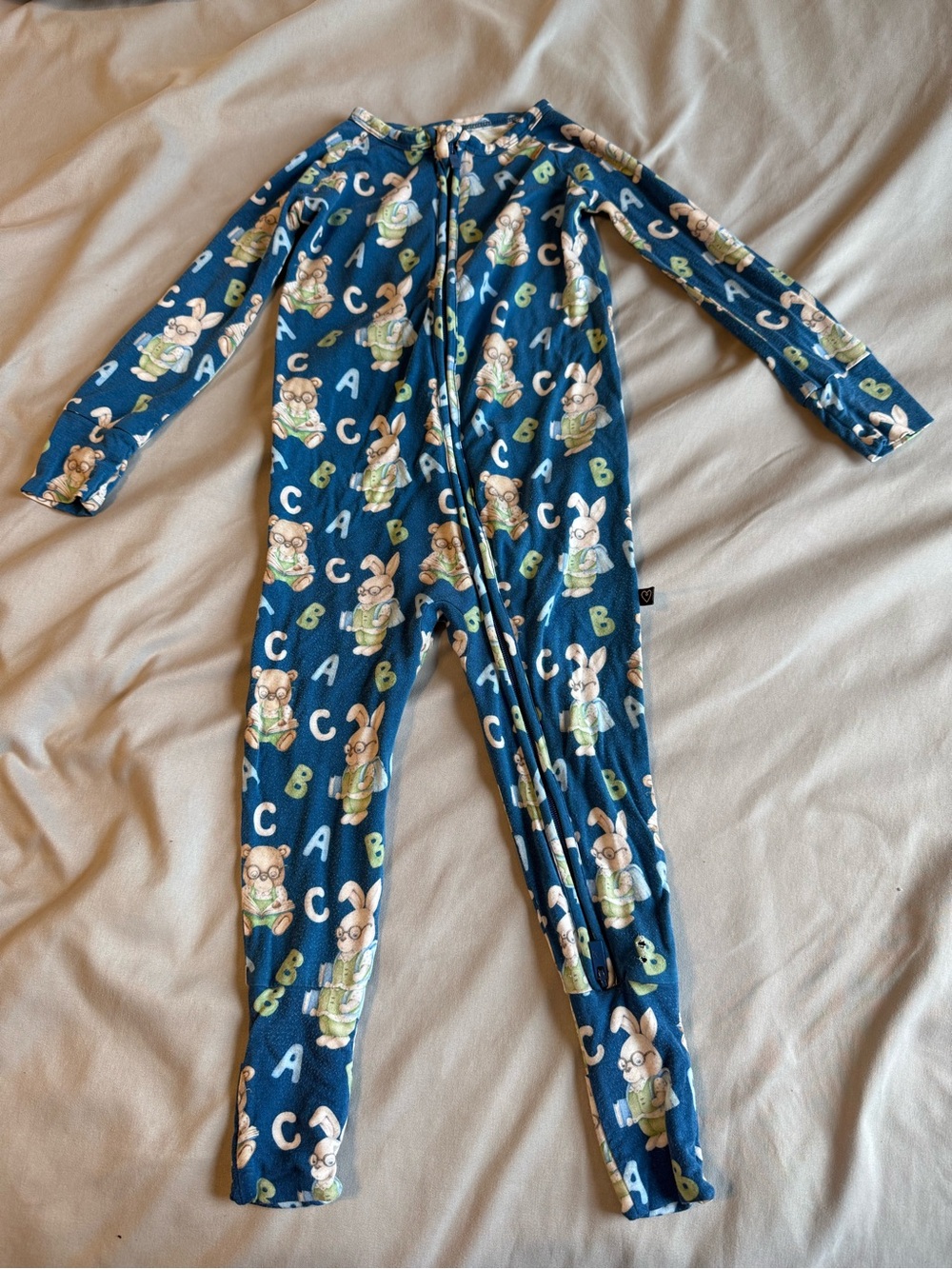 Lev baby bamboo zippy romper convertible pajamas 12-18mo